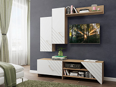 Тумба Милана МИЛ-1 дуб урбан янтарный/сатин белый