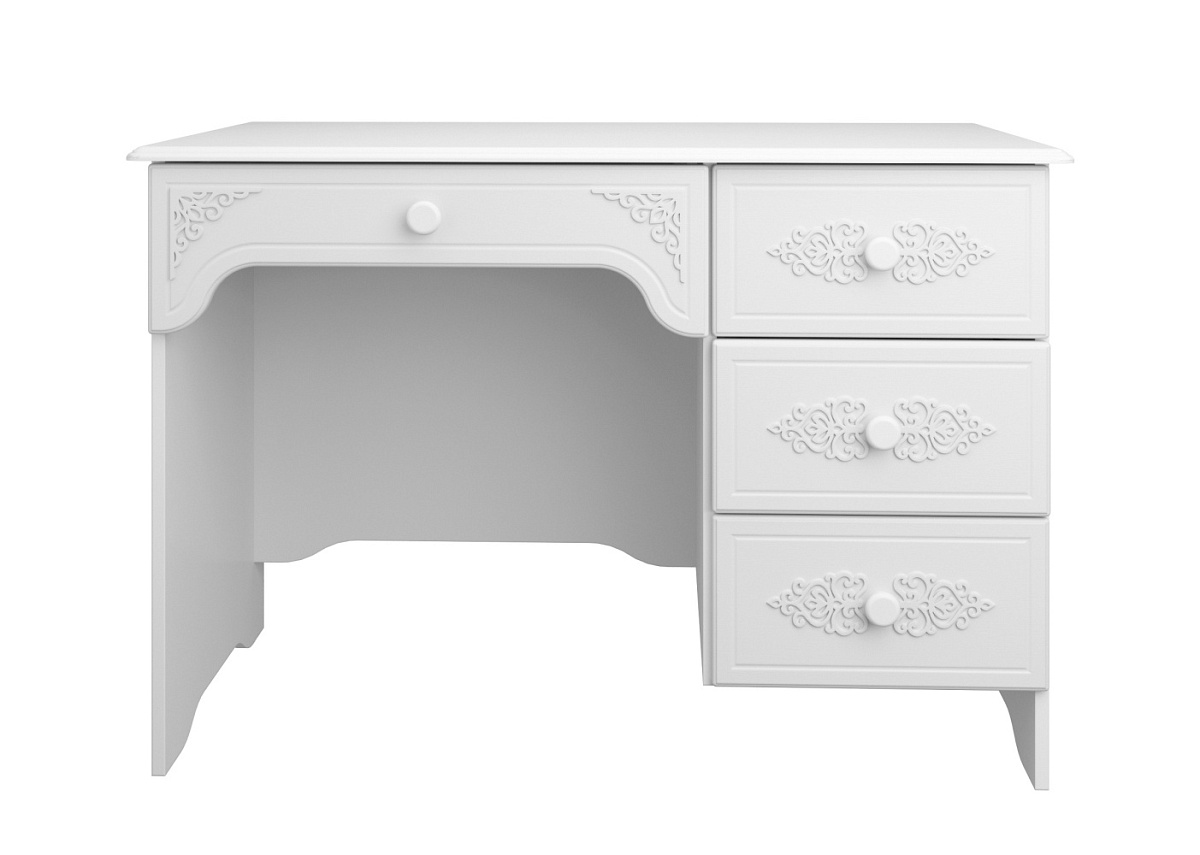 Стол письменный правый Ассоль АС-6 белое дерево