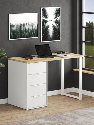 С-410 блэквуд ячменный/белый структурный/меренга (1200*550 белая опора)