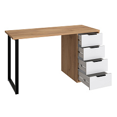 Стол С-402 дуб крафт золотой/меренга (1350х550)