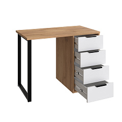 Стол С-404 дуб крафт золотой/меренга (1000х550)