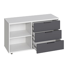 Тумба К-50 белый структурный/графит