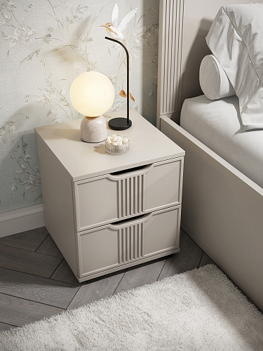 Тумба прикроватная Эмилия ЭЛ-25 кашемир/шарли керамика