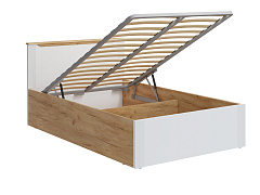 Кровать с ПМ Эмилия ЭЛ-32 (120х200) дуб крафт золотой/меренга