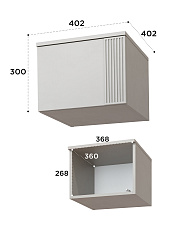 Антресоль Эмилия ЭЛ-50 кашемир/шарли керамика