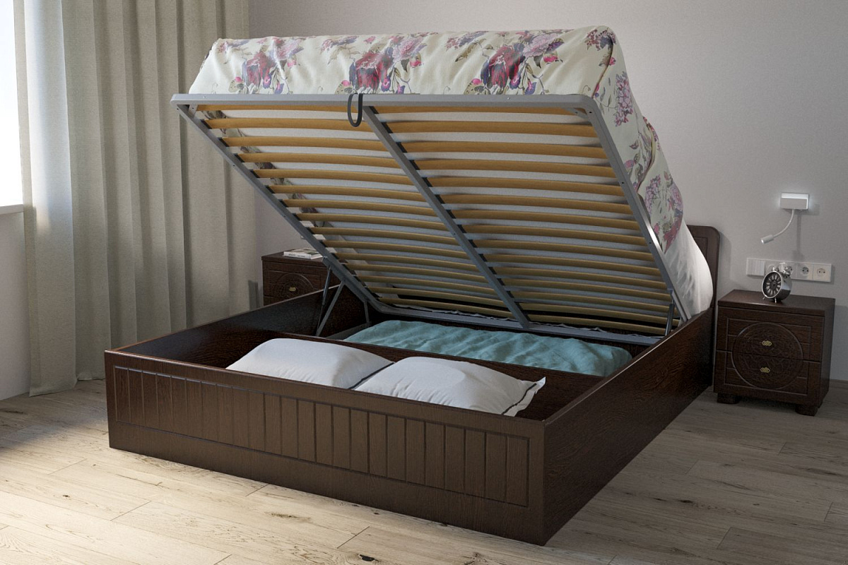 Кровать «Монблан» МБ-607К (2000х1800) венге/орех шоколадный