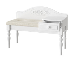 Банкетка Ассоль АС-41 (ящик справа) белое дерево
