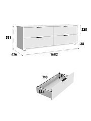 Тумба Оптима ОП-23 белый структурный/меренга