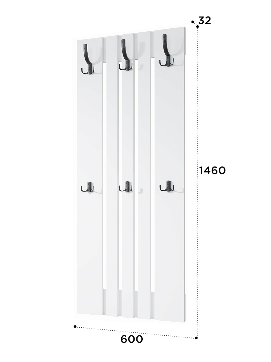 Вешалка Эмилия ЭЛ-7 белый структурный