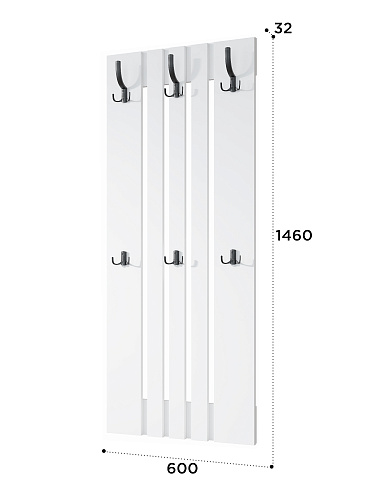 Вешалка Эмилия ЭЛ-7 белый структурный