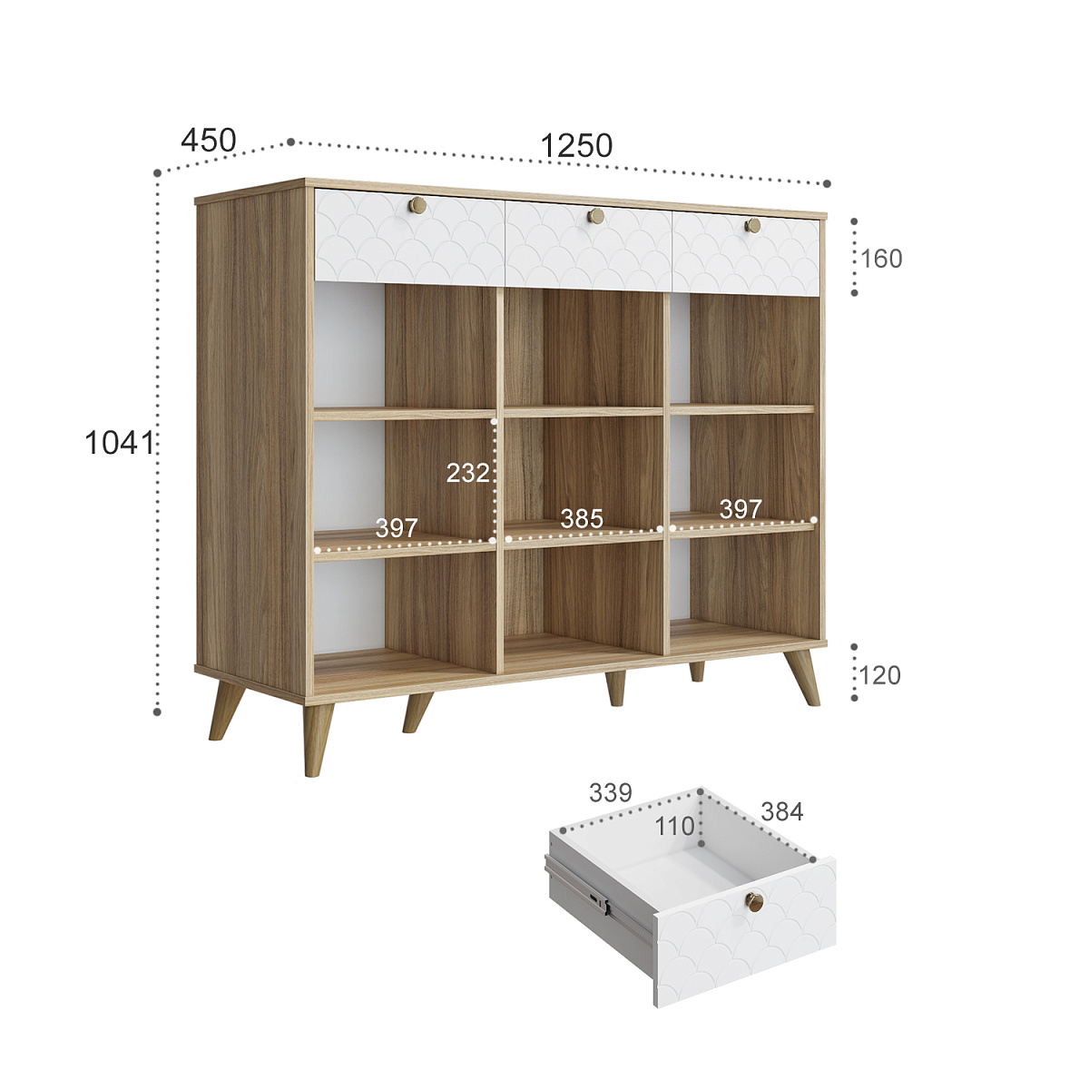 Комплект мебели для кабинета Велламо ВО-111 блэквуд ячменный/бланж