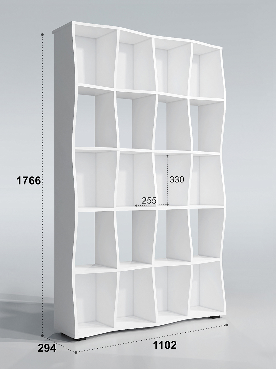 Стеллаж Контемпо КТ-01 белый бриллиант