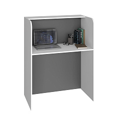 Тумба/ресепшн Р-01 белый структурный/серый графит