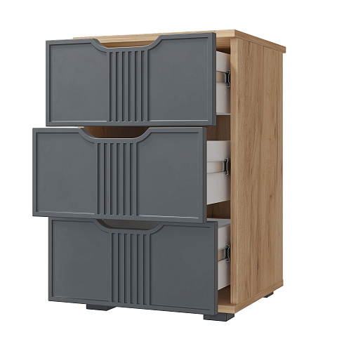 Тумба прикроватная Эмилия ЭЛ-26 дуб крафт золотой/графит