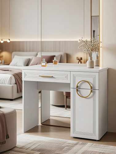 Стол туалетный Оливия ОЛ-19 белый бриллиант/бланж