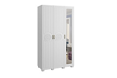 Шкаф «Монблан» МБ-24К комбинированный белое дерево