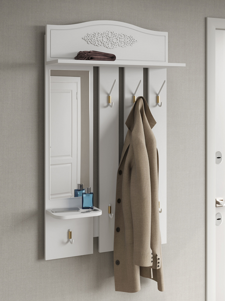 Вешалка Ассоль АС-76 белое дерево