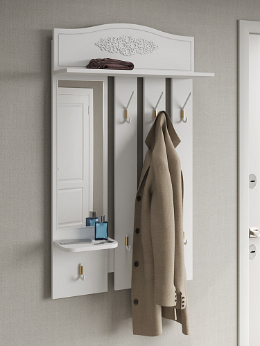 Вешалка Ассоль АС-76 белое дерево