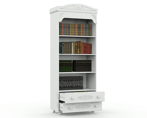 Шкаф-пенал открытый Ассоль АС-3 белое дерево