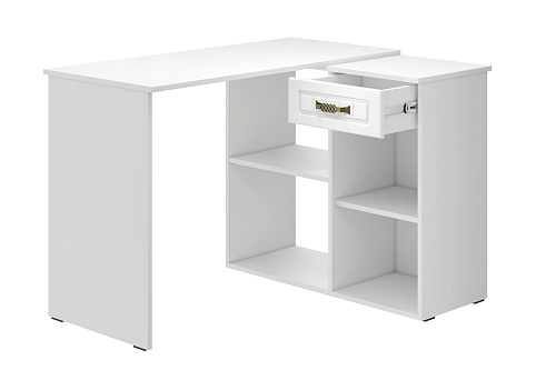 Стол угловой Монблан МБ-74К белое дерево