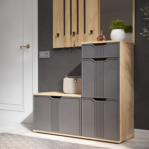 Тумба Эмилия ЭЛ-3 дуб крафт золотой/графит