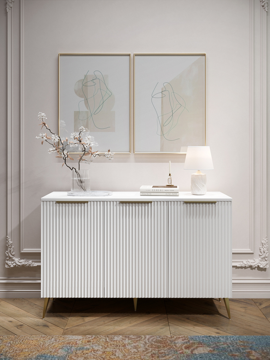 Комод Афина АФ-03 белый бриллиант/бланж