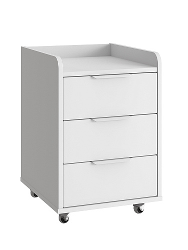 Тумба мобильная К-57 белый структурный/меренга