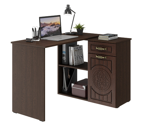 Стол угловой Монблан МБ-74К венге/орех шоколадный