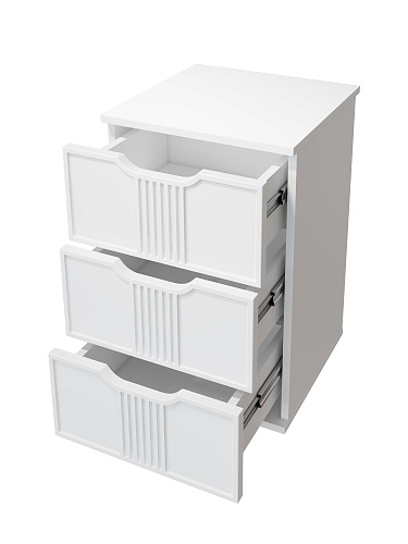 Тумба прикроватная Эмилия ЭЛ-26 белый структурный/меренга