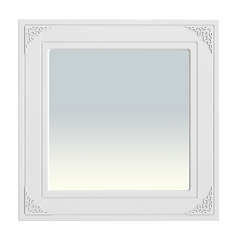 Зеркало Ассоль АС-44 (800х800) белое дерево
