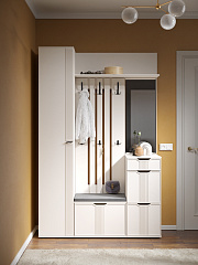 Вешалка Эмилия ЭЛ-7 белый структурный