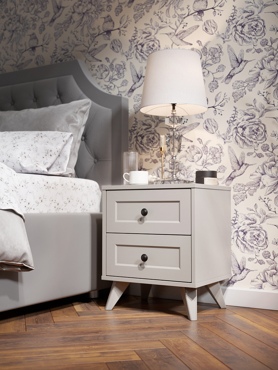 Тумба прикроватная Вильям ВМ-14 кашемир/шарли керамика