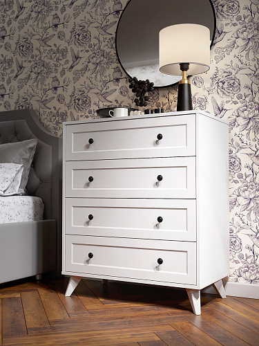 Комод Вильям ВМ-12 белый бриллиант/бланж