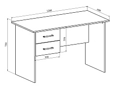 Комплект стол с тумбой  ОФ-112К+ОФ-21 северное дерево светлое