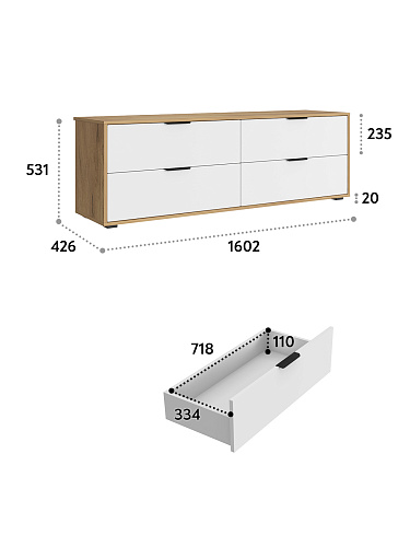 Тумба Оптима ОП-23 дуб крафт золотой/меренга