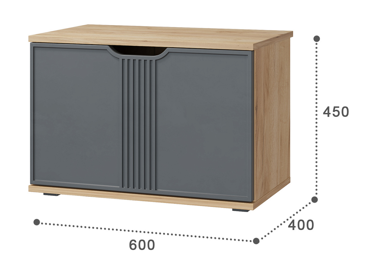 Тумба Эмилия ЭЛ-4 дуб крафт золотой/графит