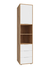 Пенал Оптима ОП-031 дуб крафт золотой/меренга (белый ручки)