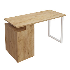 Стол С-416 дуб крафт золотой/меренга (1350*600 белая опора)