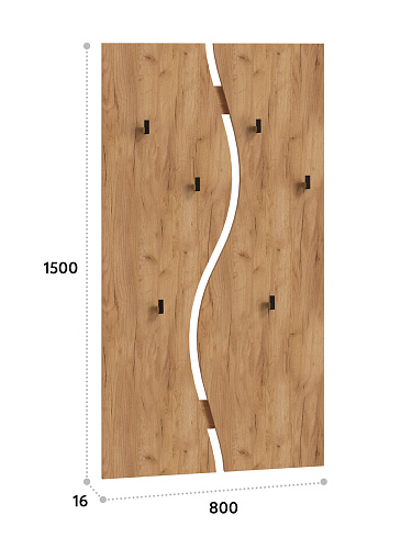 Вешалка Агата АТ-6 дуб крафт золотой