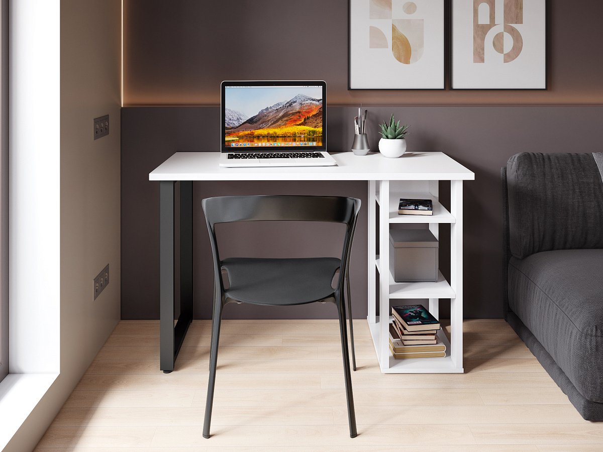 Стол С-601 (1200х600) белый структурный 