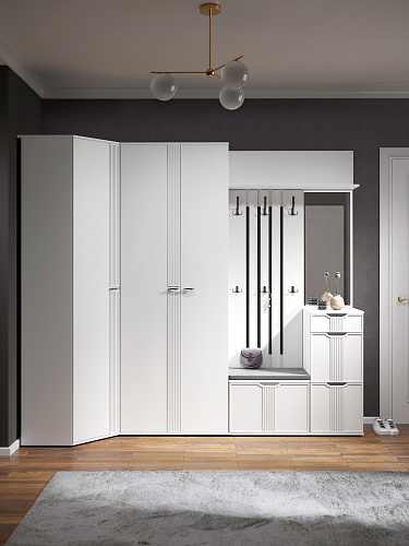 Тумба Эмилия ЭЛ-3 белый структурный/меренга