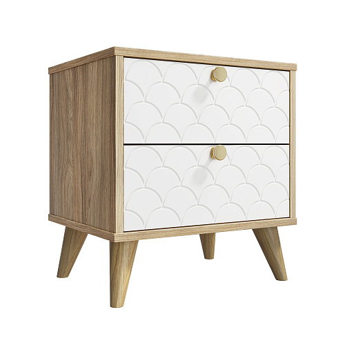 Тумба прикроватная Велламо ВО-01 блэквуд ячменный/бланж