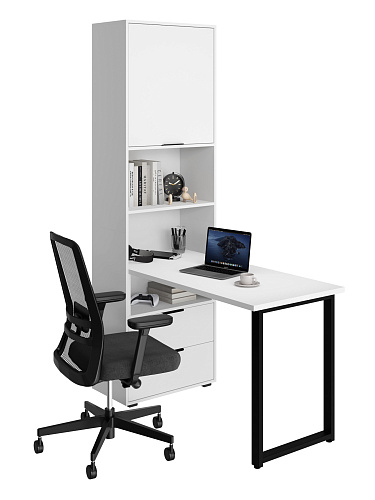 Стол рабочий Оптима ОП-20 белый структурный/меренга