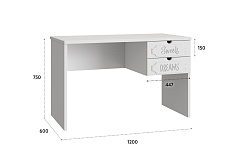 Стол письменный ДримСтар ДС-6 белое дерево