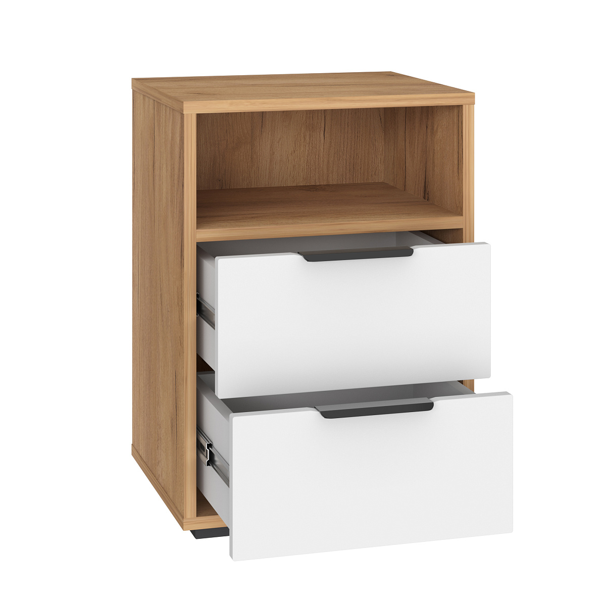 Тумба прикроватная Оптима ОП-07 дуб крафт золотой/меренга