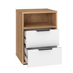 Тумба прикроватная Оптима ОП-07 дуб крафт золотой/меренга