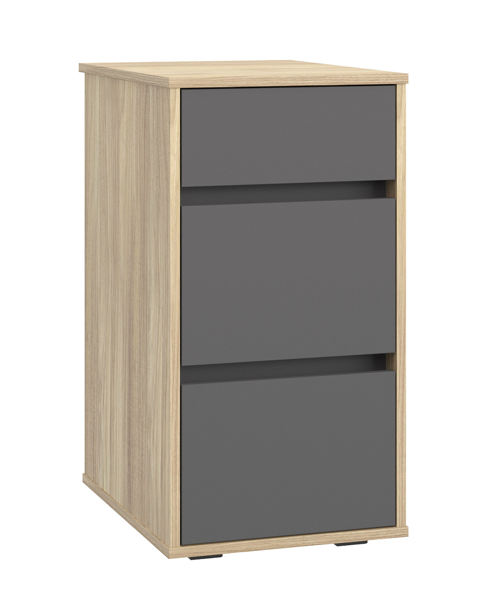 Тумба Оскар ОС-10 блэквуд ячменный/графит