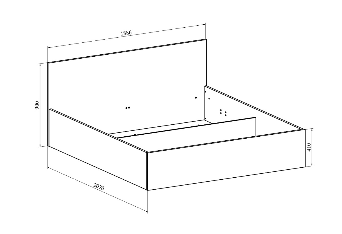 Кровать Виктория ВИ-43 (1800x2000) дуб крафт золотой