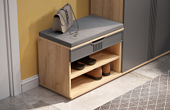 Тумба Эмилия ЭЛ-44К дуб крафт золотой/графит