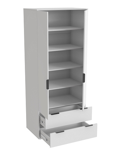 Шкаф Оптима ОП-26 белый структурный/меренга